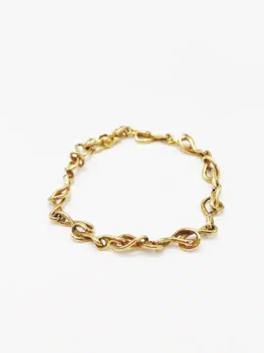 B136V50 Bracelet GILBERT ALBERT mailles torsadées en or jaune