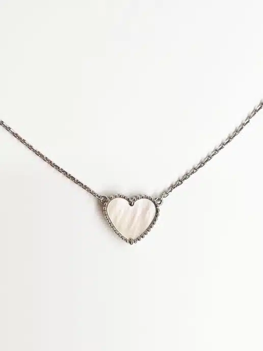 B144V58 VAN CLEEF AND ARPELS heart and white gold necklace