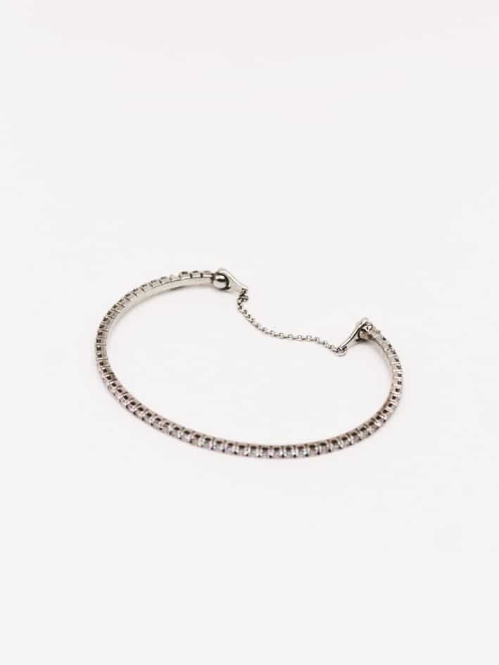 B196V48 Bracelet tennis MESSIKA Skinny or gris et diamant