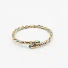 B243V56 Bracelet torsadé CARTIER trois ors et chrysoprase