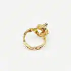 B289V133 Bague GILBERT ALBERT or jaune froissé