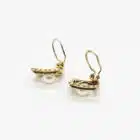 B314V142 Boucles d'oreilles or jaune et perle