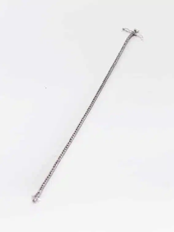 B440V129 Bracelet tennis or gris et diamants
