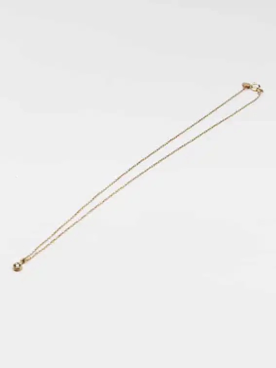 B457V48 Collier YASUKO AZUMA or jaune mini pendentif diamant