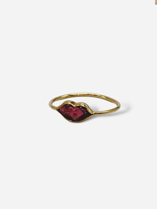 B467V2 Bague MARIE-HÉLÈNE DE TAILLAC or jaune et rubellite