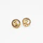 B490V254 Clip d'oreilles demi perles mabé or jaune